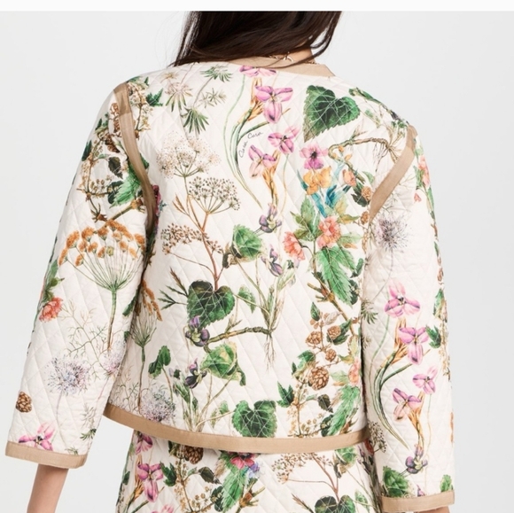 NWT CARA CARA Marissa Jacket in Whimsical Ivory / Khaki Medium - Picture 3 of 10